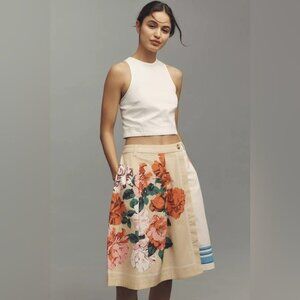 NWT Size 6 - Anthropologie Cotton Tea Towel Wrap Bermuda Shorts (NWT US$ 128)